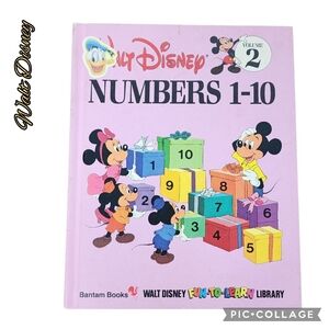 Walt Disney childrens book numbers 1-10 Mickey & friends learning numbers